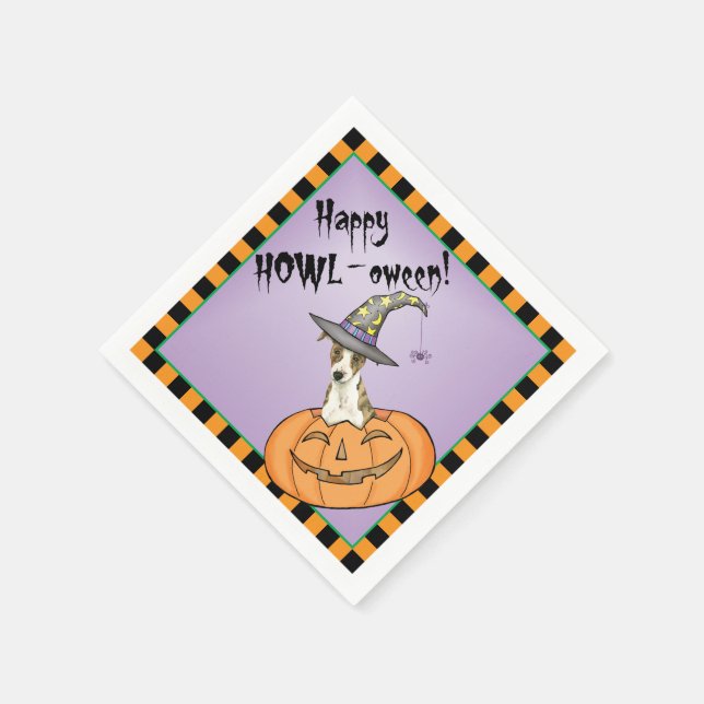 Halloween Whippet Napkin (Corner)