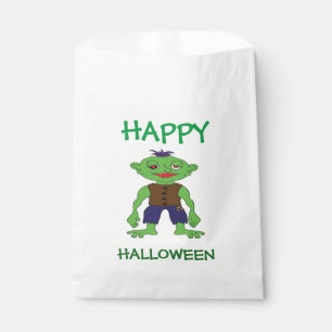 Halloween White Favour Bags/Monster Bags
