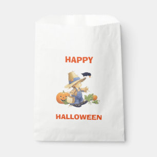Halloween White Favour Bags/Scarecrow Boy Bags