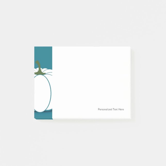 Halloween White Pumpkin Design Illustration Post-it Notes (Front)