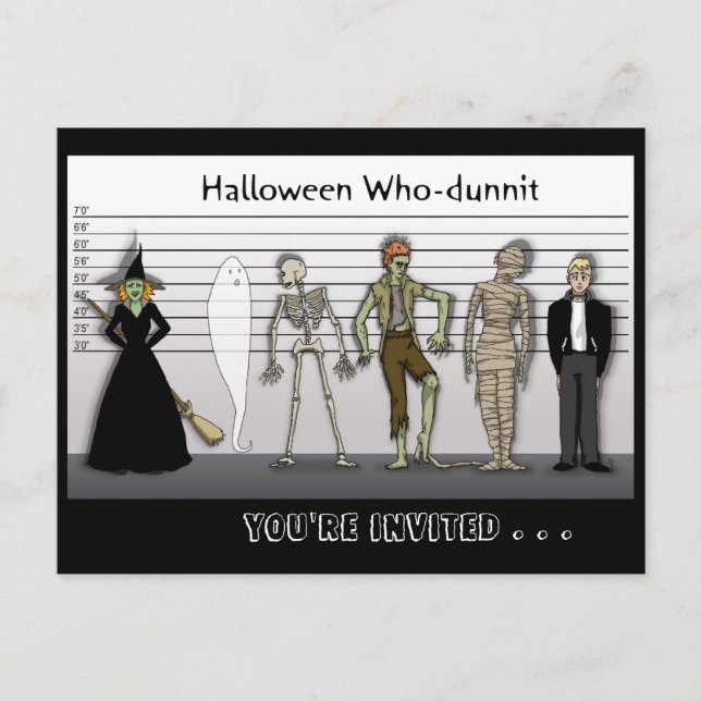 Halloween Who-Dunnit Invite (Front)