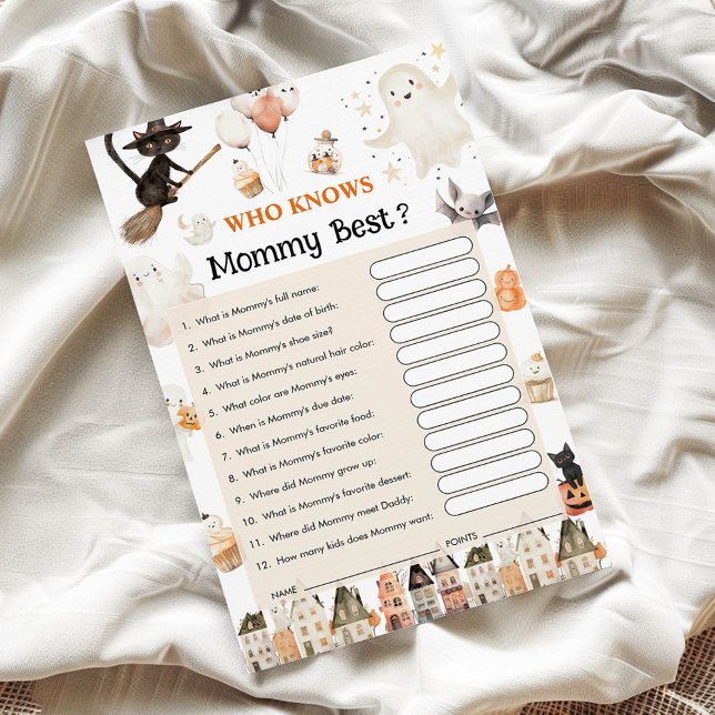 Halloween Who Knows Mummy Best Game Card (Creator Uploaded)