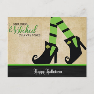 Halloween Wicked Witch Shoe Postcards