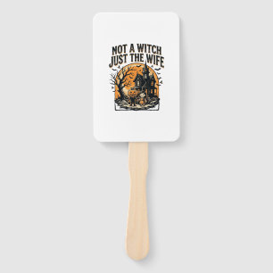 Halloween Wife Shirt Vintage Haunted House Design Hand Fan