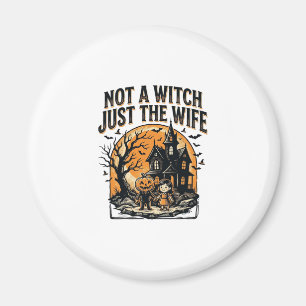 Halloween Wife Shirt Vintage Haunted House Design Magnet