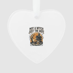 Halloween Wife Shirt Vintage Haunted House Design Ornament