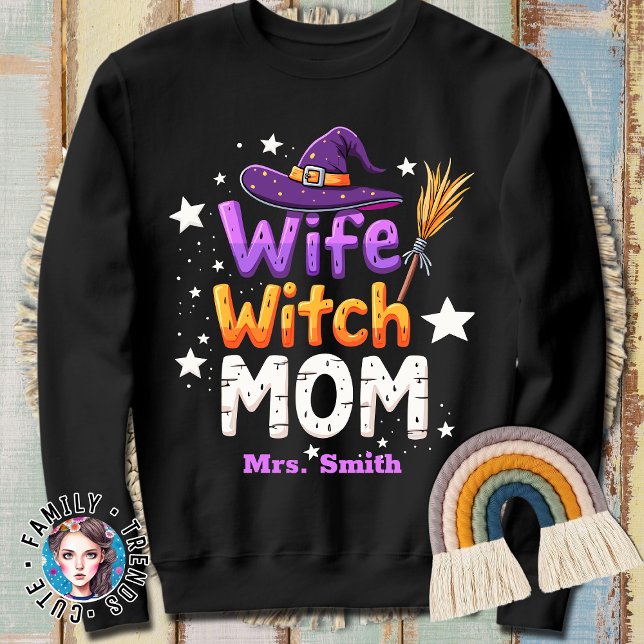 Halloween Wife Witch Mum Sweatshirt (Creator Uploaded)