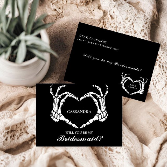 Halloween  Will You Be My Bridesmaid Proposal Card (Creator Uploaded)