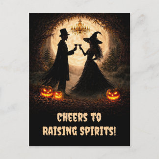 Halloween Wine Cheers Cute and Fun Raising Sprits Holiday Postcard