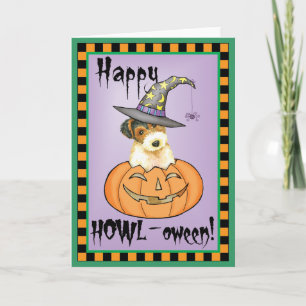 Halloween Wire Fox Terrier Card