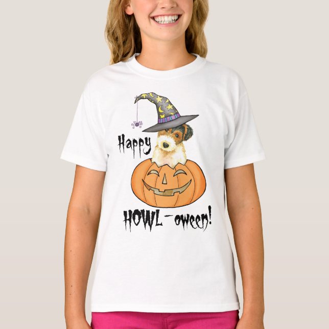Halloween Wire Fox Terrier T-Shirt (Front)