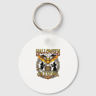 Halloween Wishes Grandpa Bat Witches Cauldron_1 Key Ring