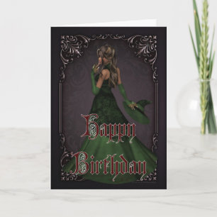 Halloween Witch 2 October Happy Birthday Card