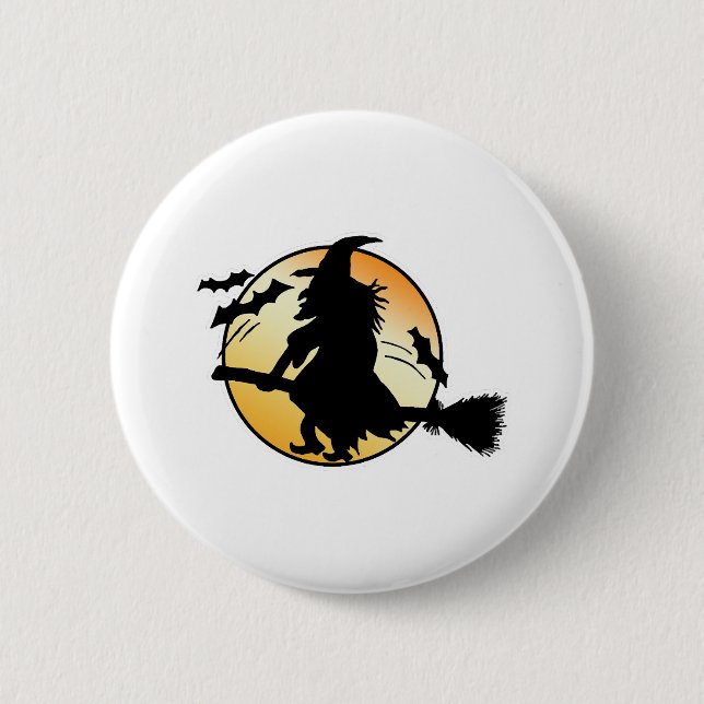 Halloween Witch                    6 Cm Round Badge (Front)