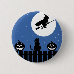 Halloween Witch 6 Cm Round Badge
