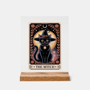 Halloween Witch Aesthetic Cat Lovers Gothic Tarot Acrylic Sign