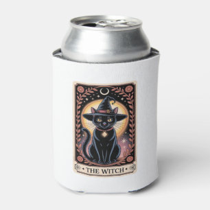 Halloween Witch Aesthetic Cat Lovers Gothic Tarot  Can Cooler