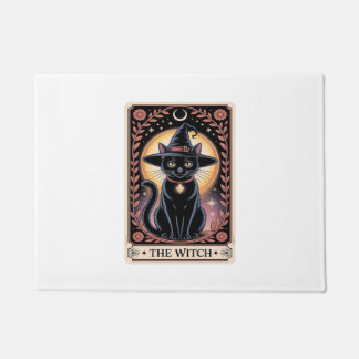 Halloween Witch Aesthetic Cat Lovers Gothic Tarot  Doormat