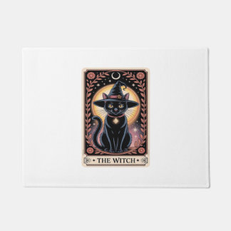 Halloween Witch Aesthetic Cat Lovers Gothic Tarot Doormat