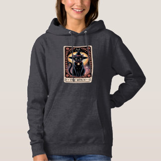 Halloween Witch Aesthetic Cat Lovers Gothic Tarot Hoodie