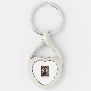Halloween Witch Aesthetic Cat Lovers Gothic Tarot Key Ring