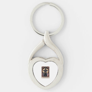 Halloween Witch Aesthetic Cat Lovers Gothic Tarot  Key Ring