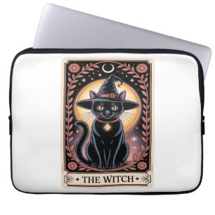 Halloween Witch Aesthetic Cat Lovers Gothic Tarot  Laptop Sleeve