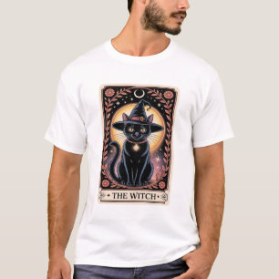 Halloween Witch Aesthetic Cat Lovers Gothic Tarot T-Shirt