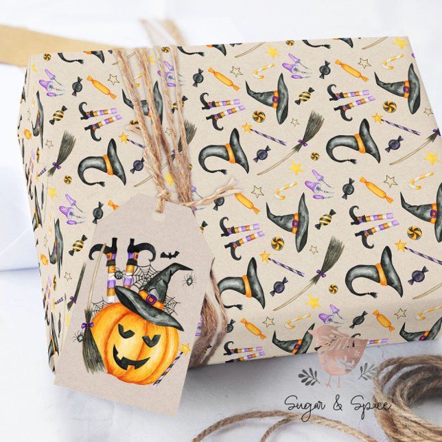 Halloween Witch and Candy Wrapping Paper (Creator Uploaded)