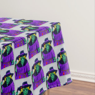 HALLOWEEN WITCH AND HER POISON TABLECLOTH