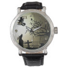 Halloween Witch and Howling Dog