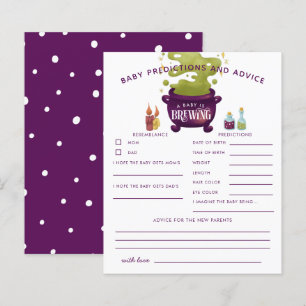 Halloween Witch Baby Predictions & Advice Card