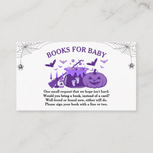Halloween Witch Baby Shower Books for Baby Enclosure Card