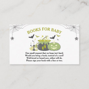 Halloween Witch Baby Shower Books for Baby Enclosure Card