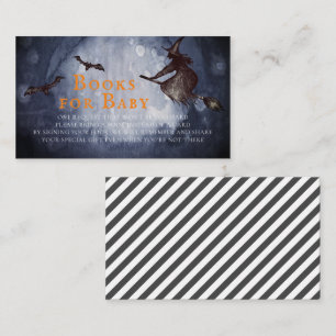 Halloween Witch Baby Shower Books for Baby Enclosure Card