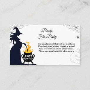 Halloween Witch Baby Shower Books for Baby Enclosure Card