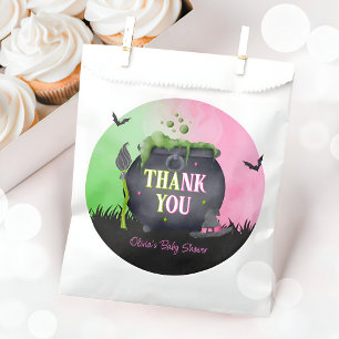 Halloween Witch Baby Shower Pink Favour Bags