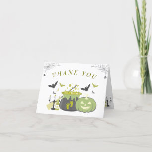 Halloween Witch Baby Shower Thank You Card