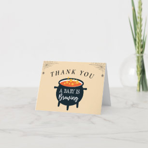 Halloween Witch Baby Shower Thank You Card