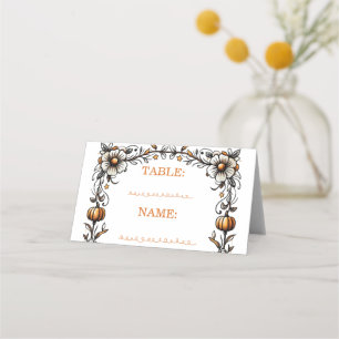 Halloween Witch Baby Shower - Twins Are Brewing Place Card