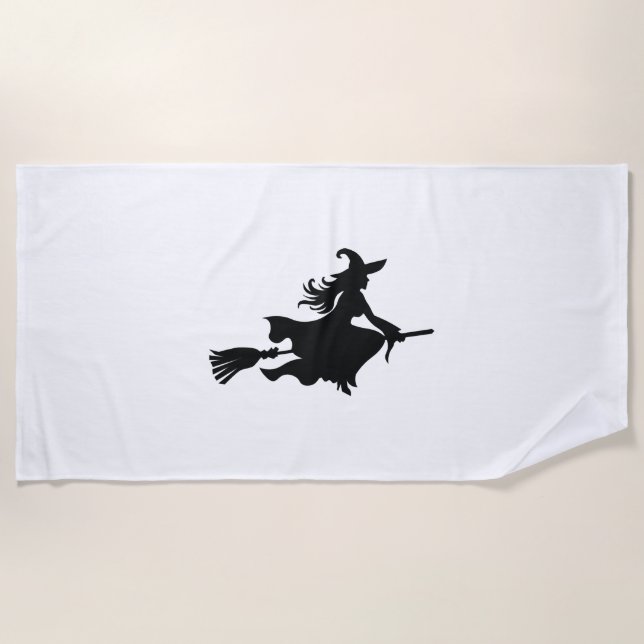 halloween witch                                 beach towel (Front)