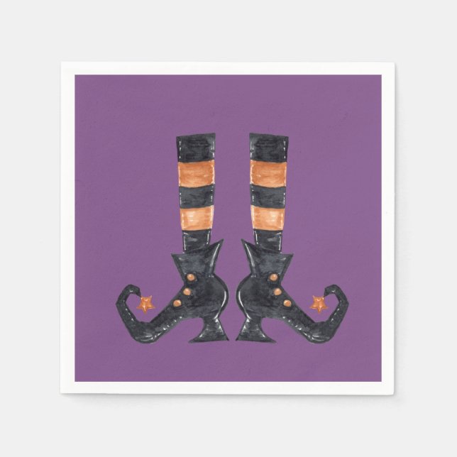 Halloween Witch Boots Napkin (Front)