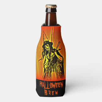 Halloween Witch Brew Bottle Bottle Cooler