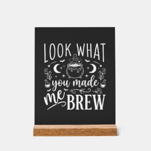 Halloween Witch Brew Funny Potion Design_1 Acrylic Sign