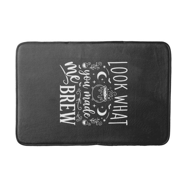 Halloween Witch Brew Funny Potion Design_1 Bath Mat (Front)