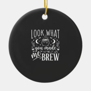 Halloween Witch Brew Funny Potion Design_1 Ceramic Tree Decoration