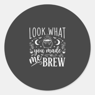 Halloween Witch Brew Funny Potion Design_1 Classic Round Sticker