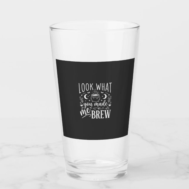 Halloween Witch Brew Funny Potion Design_1 Glass (Front)