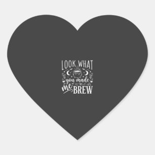 Halloween Witch Brew Funny Potion Design_1 Heart Sticker