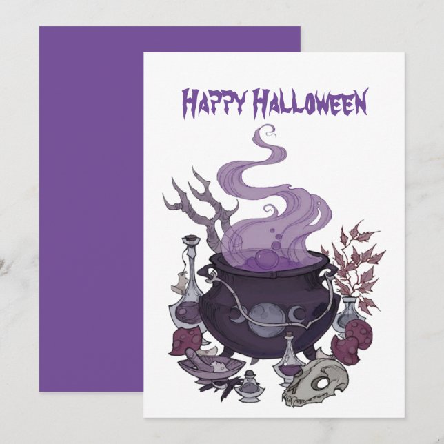 Halloween Witch Brew  Invitation (Front/Back)